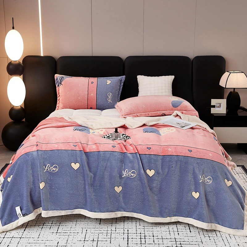 2024新款欧棉绒法兰绒毛毯加厚绒毯子空调午睡毯盖毯双面厂家批发