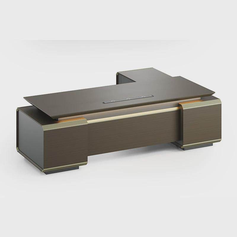 老板办公桌椅柜一套办公家具总裁办公室桌子大气单人高档大班桌