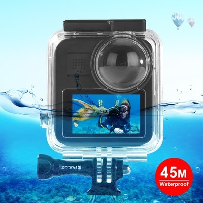 PULUZ适用于GoProMAX全景运动相机防水壳带基座和长螺丝45米防水