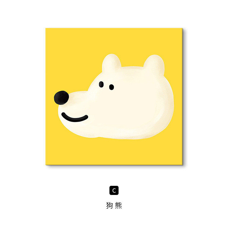 zoo北欧ins风客厅沙发装饰画多巴胺摆画可爱联多动物卧室挂画,家居饰品,现代装饰画,淘宝优惠券,粉丝福利购,淘宝优惠卷