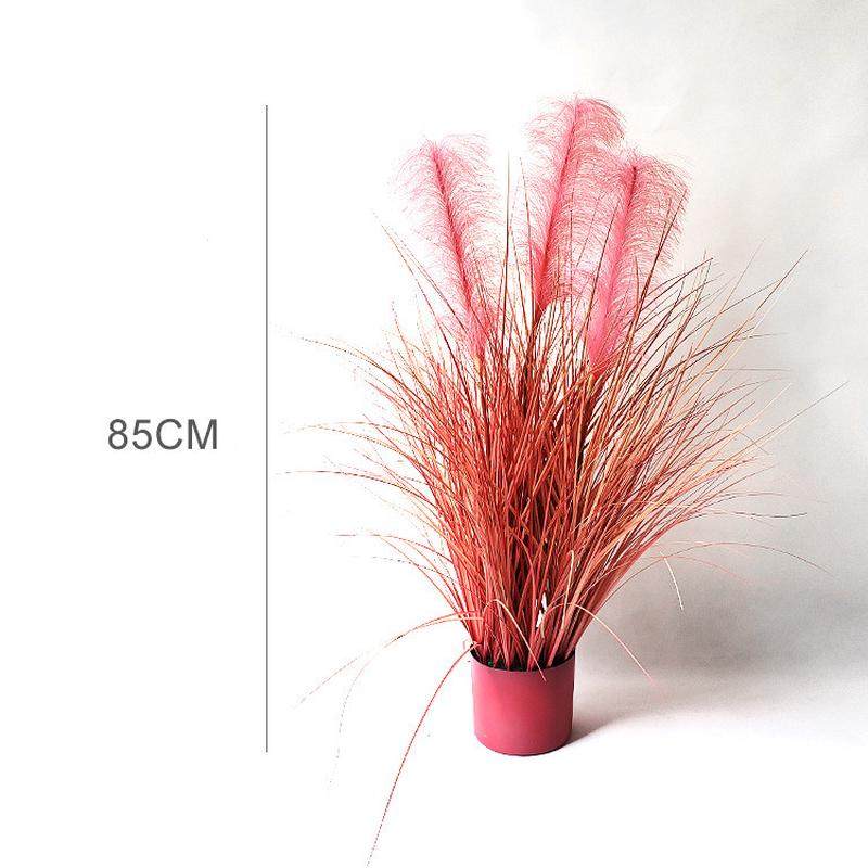 ins风潮流芦苇草装饰网红盆栽粉色大型落地植物造景设计仿真绿植,家居饰品,仿真花/假花,淘宝优惠券,粉丝福利购,淘宝优惠卷