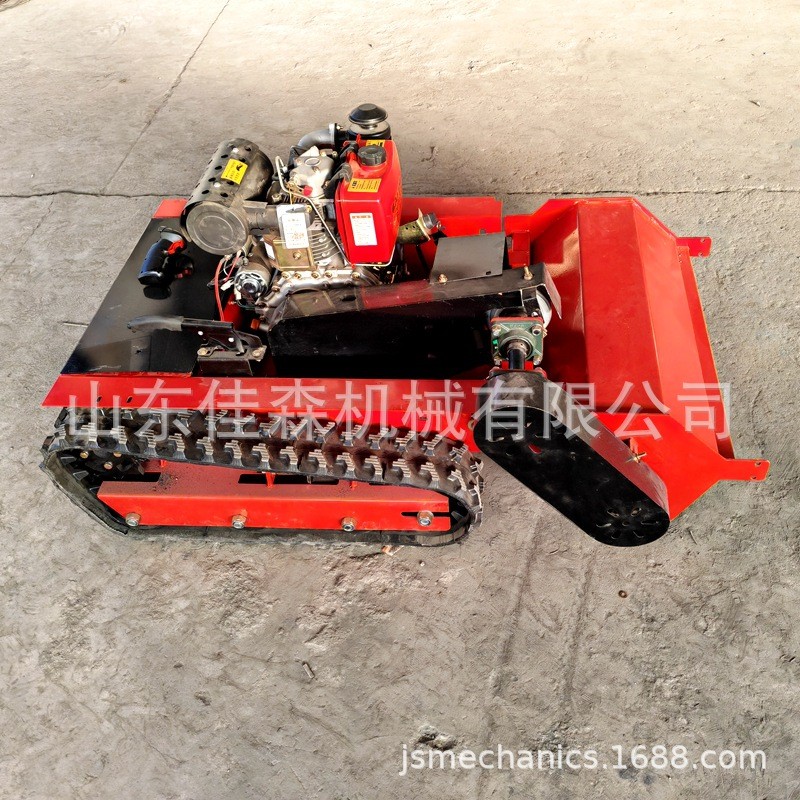 热销果园碎草全地形除草柴油割草机大马力割80cm遥控遥控履带碎草