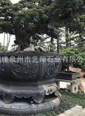 热销石雕花盆花钵园林摆件中式欧式花钵门口户外小花坛广场庭院花