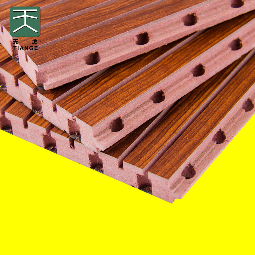 天戈木质木吸音板厂家批发防火阻燃槽吸音板会议室墙面装饰材料