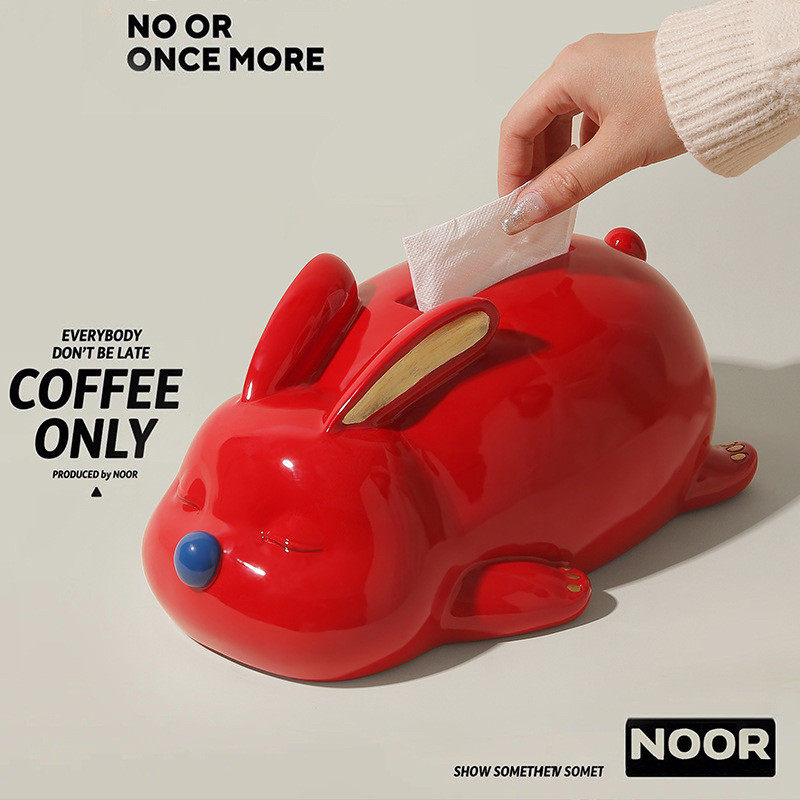 兔子纸巾盒客厅网红抽纸盒家用餐桌茶几卧室可爱本命年装饰品摆件,家居饰品,装饰摆件,淘宝优惠券,粉丝福利购,淘宝优惠卷