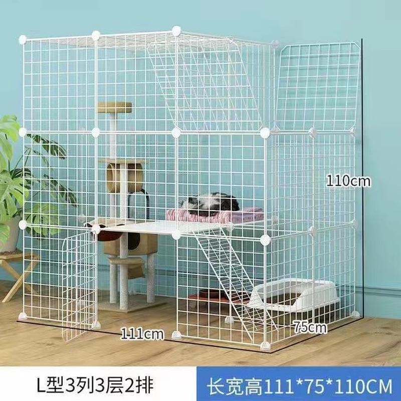 猫笼子大号家用拼接可猫爬架网格多层猫舍猫咪用品宠物别墅围栏