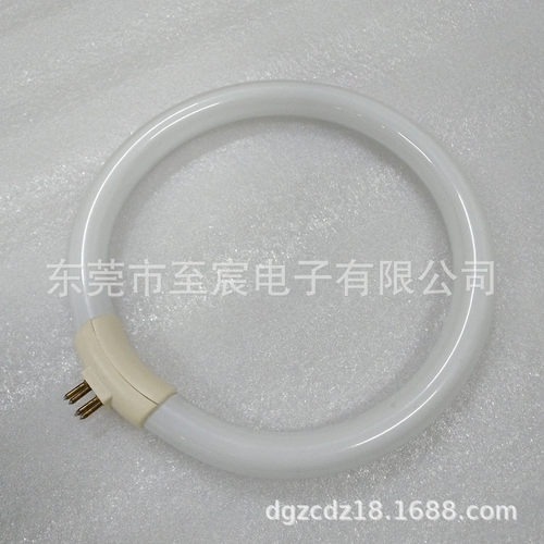 现货三基色环形荧光灯管t522w6400k白光放大镜台灯灯管外四针