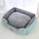可拆洗猫窝夏季 可用灯芯绒方形开放狗窝宠物窝 毛毯四季