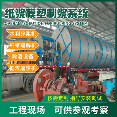 热销纸塑制浆设备模塑制浆系统工业包装纤维纸托制浆设备餐盒疏解