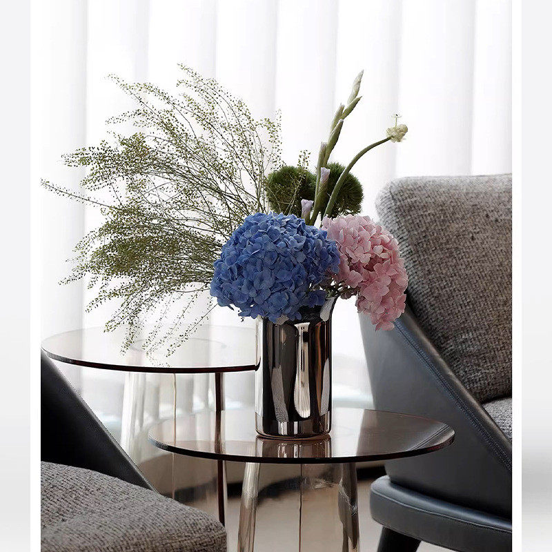 北欧轻奢不锈钢冰桶家用冰块桶醒酒器香槟冰镇红酒样板间桶酒具