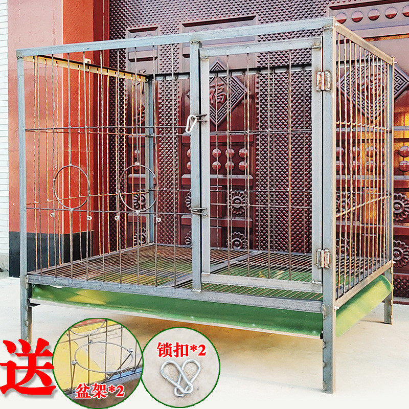 角铁钢筋狗笼大型犬繁殖室外德牧马金毛高加索实心种犬笼笼加固