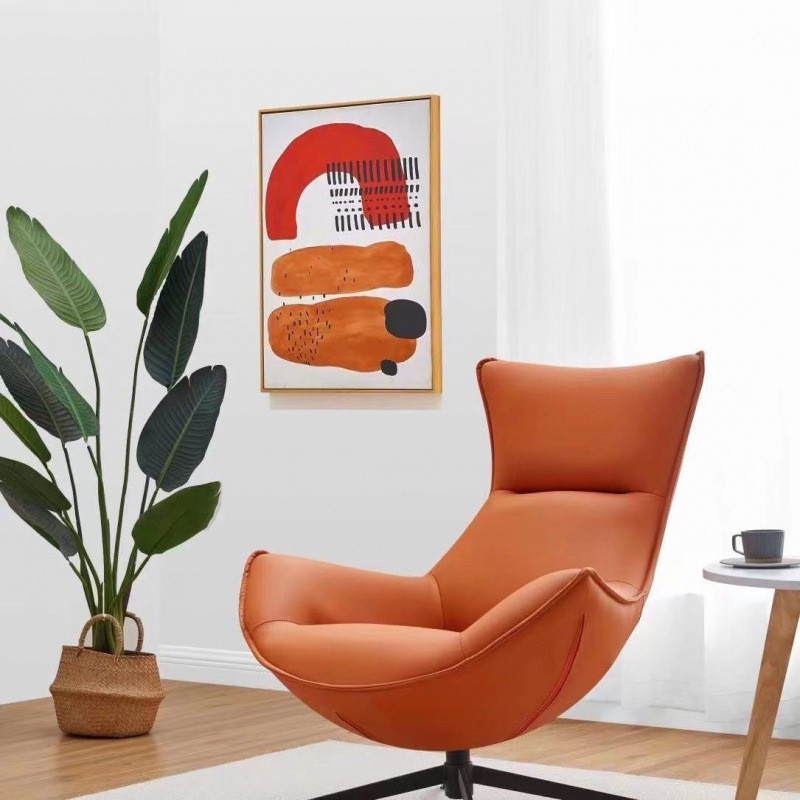 jry1休闲单人懒人阳台家用网红高档卧室躺椅旋转轻奢客厅沙发北欧