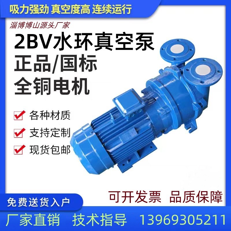 博山2BV系列水环式真空泵工业用抽气泵不锈钢水循环真空泵压缩机
