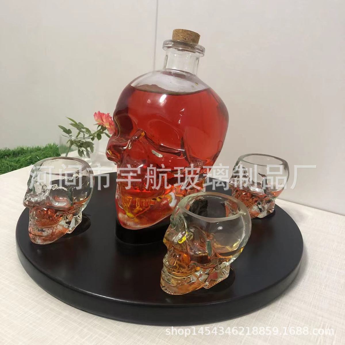 热销厂家批发直售创意骷髅头酒杯水晶骷髅头杯伏特加酒具威士忌烈