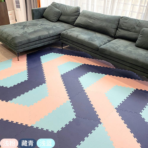 工厂生产发泡pe泡沫拼接地垫客厅地垫梯形百变造型室内家用茶几垫