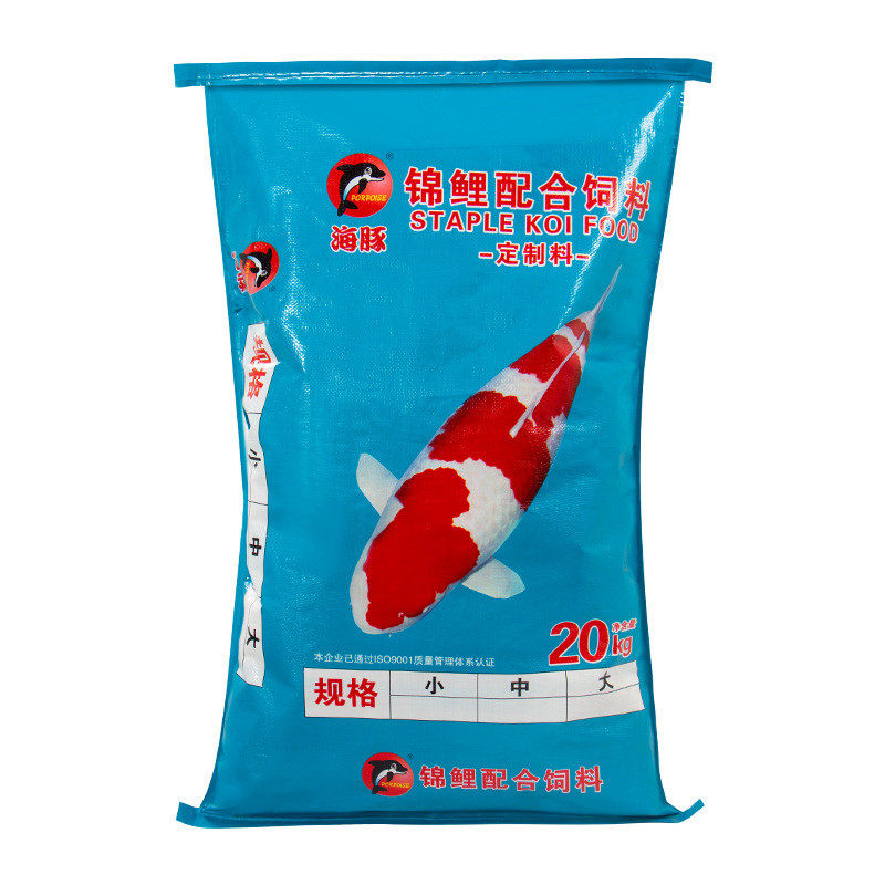 海豚粮40斤鱼食不浑水上浮通用型颗粒金鱼专用鲤鱼锦鲤鱼饲料大包