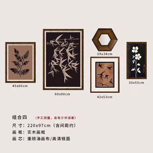 飞燕玄关法式中古风装饰画客厅餐厅背景墙挂画复古组合书房壁画