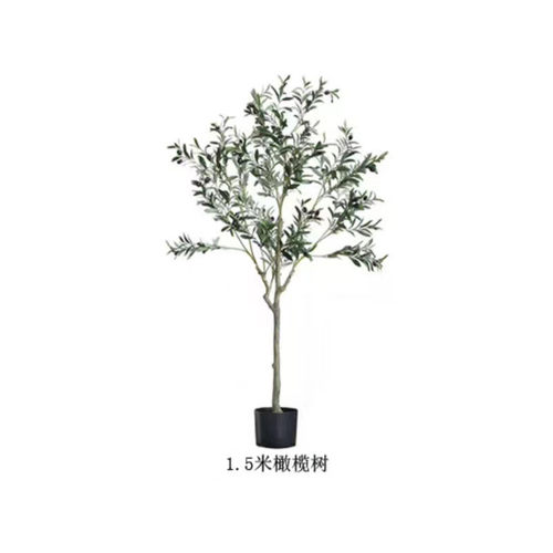 厂家批发大型仿真橄榄树盆栽 橄榄树新款室内外装饰品加密盆栽