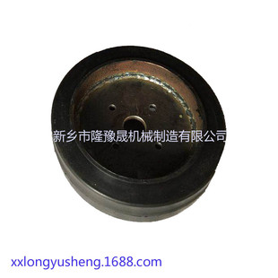 厂家批发重型设备橡胶轮刮泥机包胶轮实心万向轮工业用轮子推车