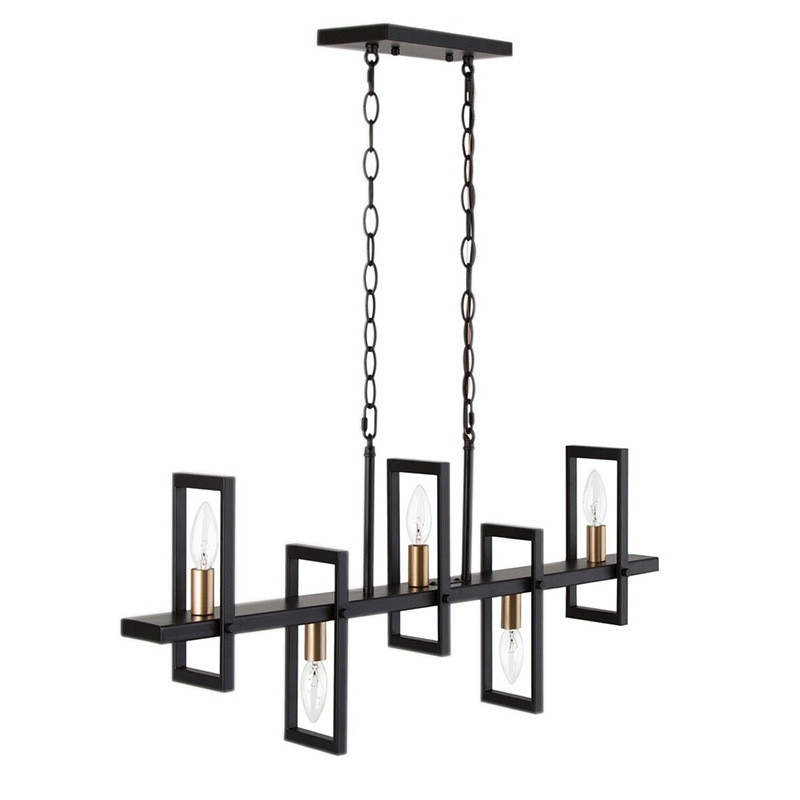 热销黑色创意餐厅复古铁艺吊灯现代简约客厅书房服装店办公室