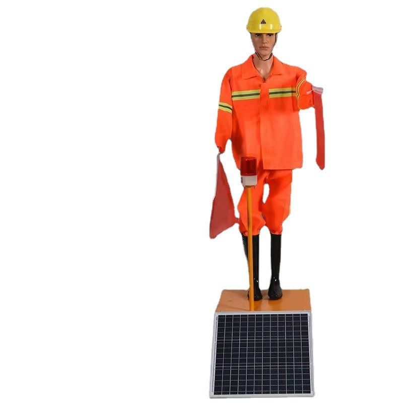 led警示灯道路太阳能仿真保通道路机器人摇旗交通信号道路机器人