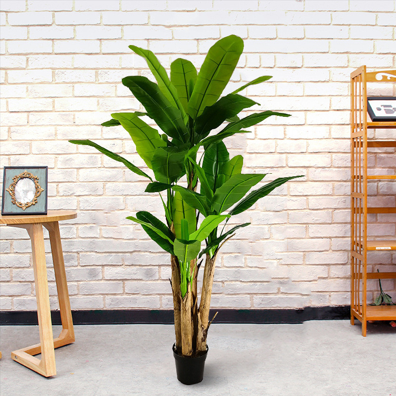 北欧仿真芭蕉树盆栽酒店客厅摆件装饰品落地假树植物仿真绿植盆景
