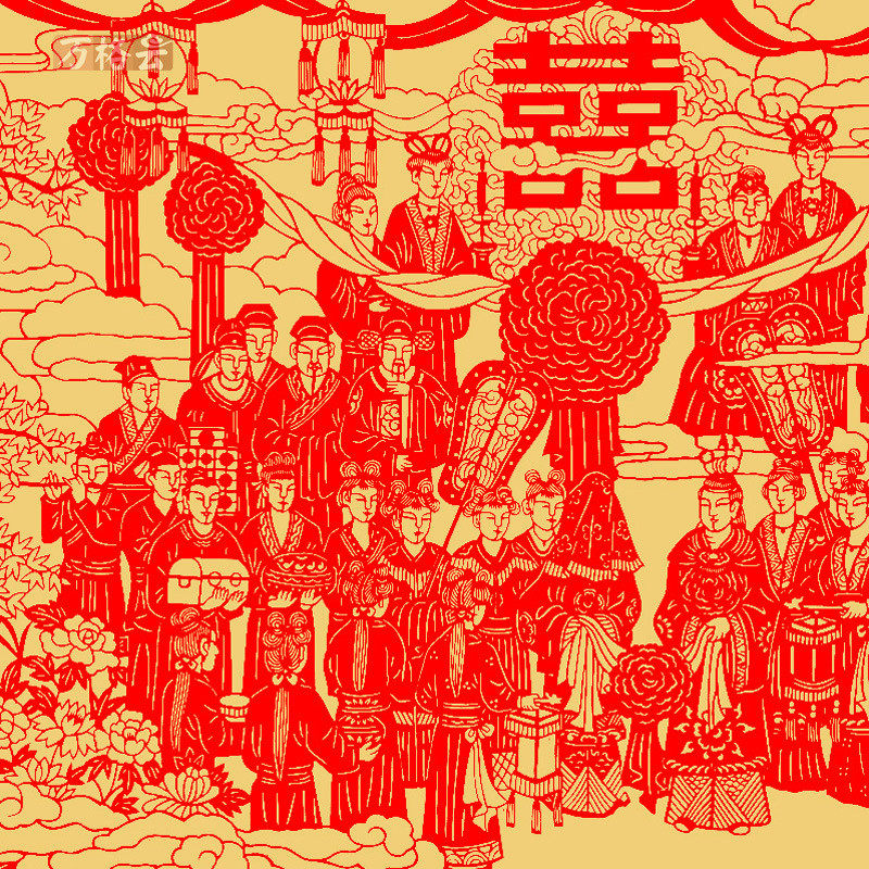厂家工艺品创意款剪纸图案红楼梦大观园中国特色供应出国礼品