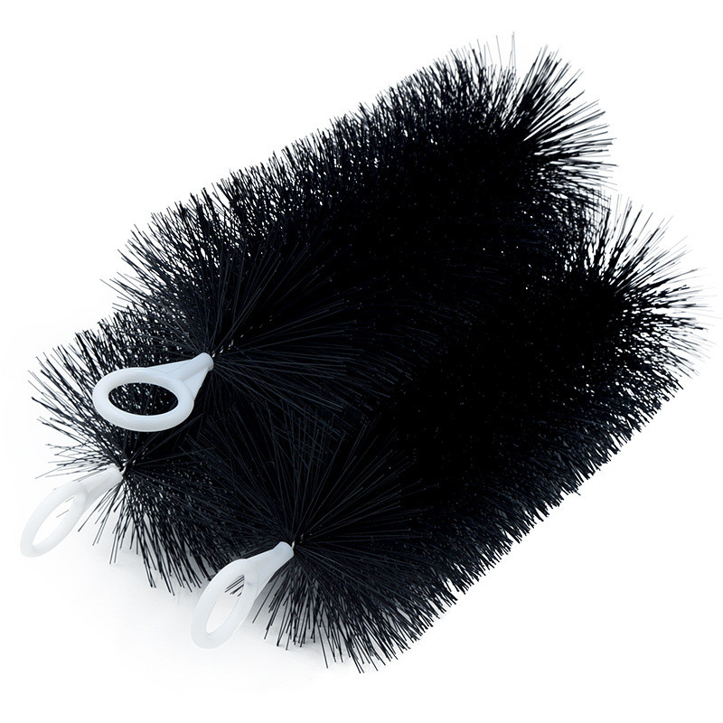 优质毛刷水族箱十字鱼池过滤毛刷底滤材料鱼缸锦鲤304不锈钢