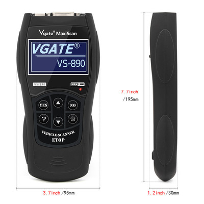 热销跨境vgatemaxiscanvs890obd2scanner汽车故障诊断仪言多语