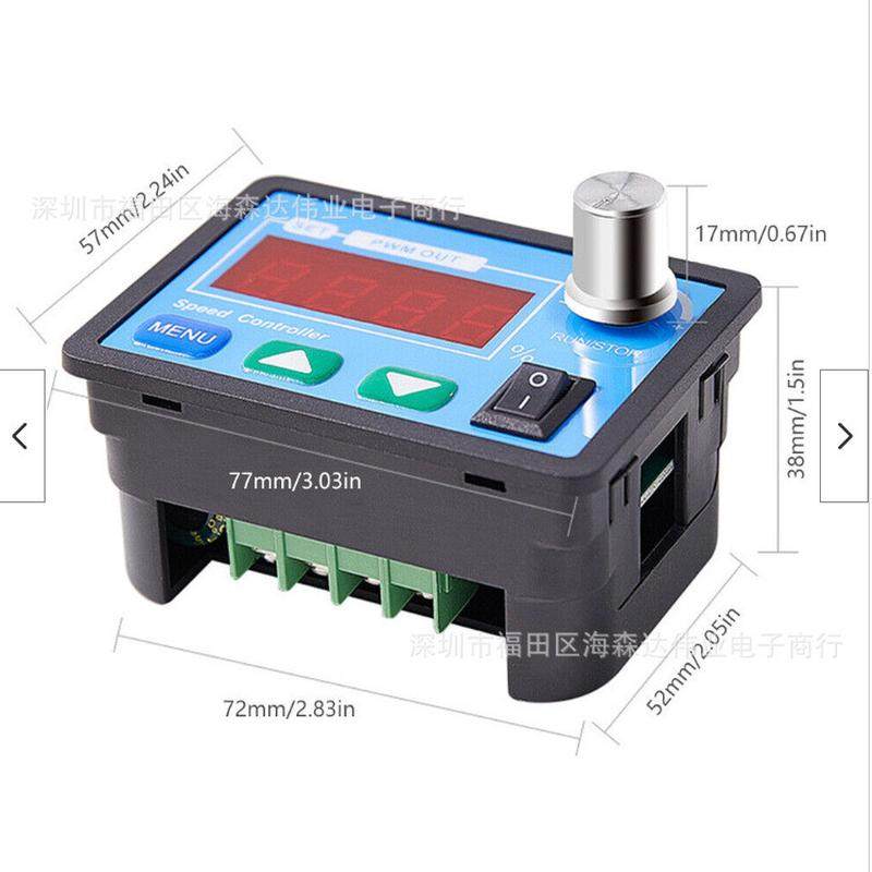 直流电机马达pwm调速器4位数码管转速表电机驱动dc6-55v30a