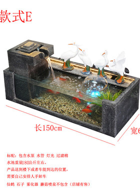 庭院户外石材叠水瀑布流水喷泉摆件阳台水系庭院装饰花园成品水景