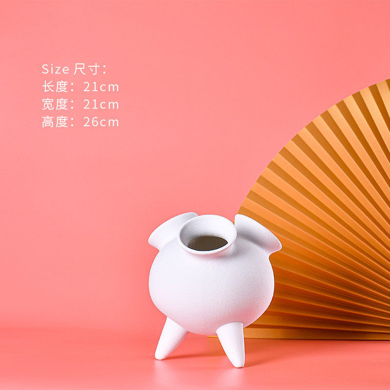 景德镇简约现代陶瓷花器饰品摆件样板间客厅电视柜软装花盆花瓶,家居饰品,装饰摆件,淘宝优惠券,粉丝福利购,淘宝优惠卷