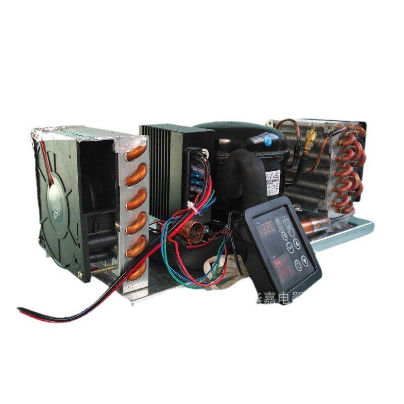 bd35a迷你冷风一体机组制冷12v24v开机总成微型空调机组带温控