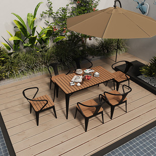 别墅花园露天外摆室外庭院奶茶店后院咖啡厅休闲阳台户外桌椅组合