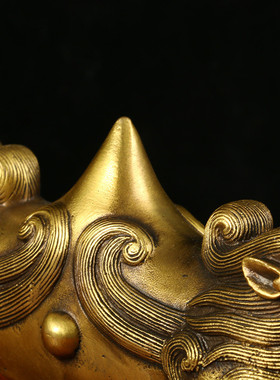 工艺品双头兽天龙地虎摆件办公室铜汽车摆件