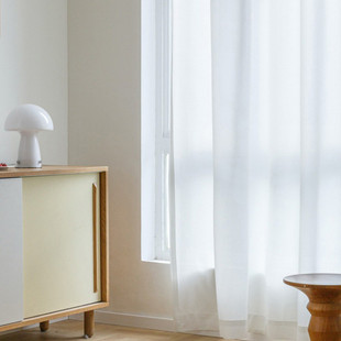 绍兴2024新款窗纱客厅透光不透人纱帘白纱北欧简约阳台遮阳纱帘