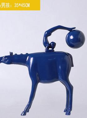 创意摆件摆设品样板房软装饰品开业礼品摆件电视柜动物马桌面客厅