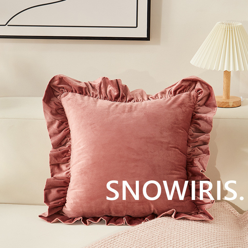 i9at法式简约抱枕南瓜腰枕靠垫客厅沙发坐垫圆形民宿软装枕套ins