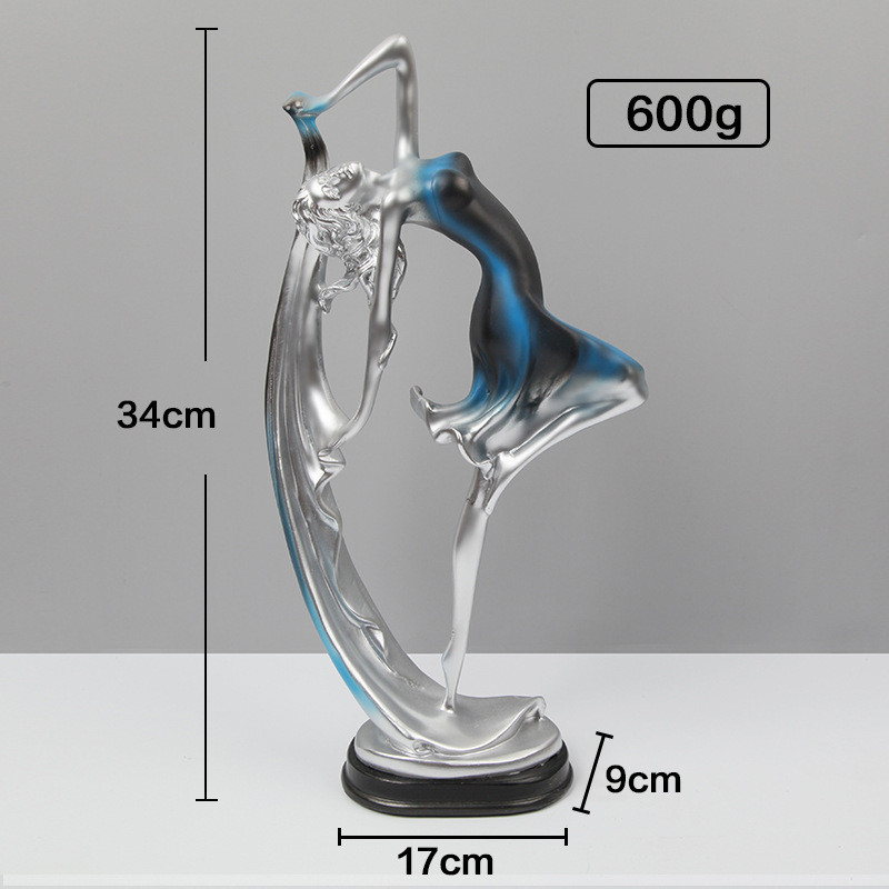 现代舞女摆件家居创意客厅玄关酒柜高档抽象人物电视柜办公室装饰