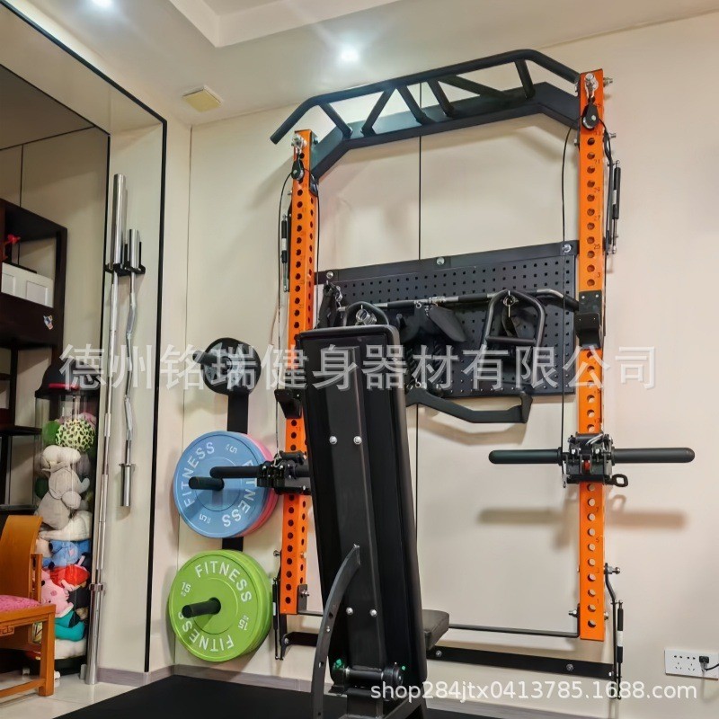 热销家用rep深蹲架卧推龙门架多功能子多功能深蹲卧推架健身架一