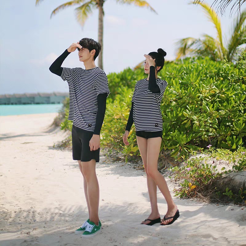 防晒速干宽松夏长袖长裤潜水服分体情侣水母衣男浮潜泳衣女游泳装