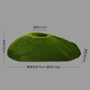 仿真苔藓摆件泡沫树墩青苔橱窗盆景植绒软装块搭配造景装饰摆件