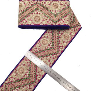 民族提花条码花边复古服饰辅料中国风刺绣刺绣织带民族花边批发