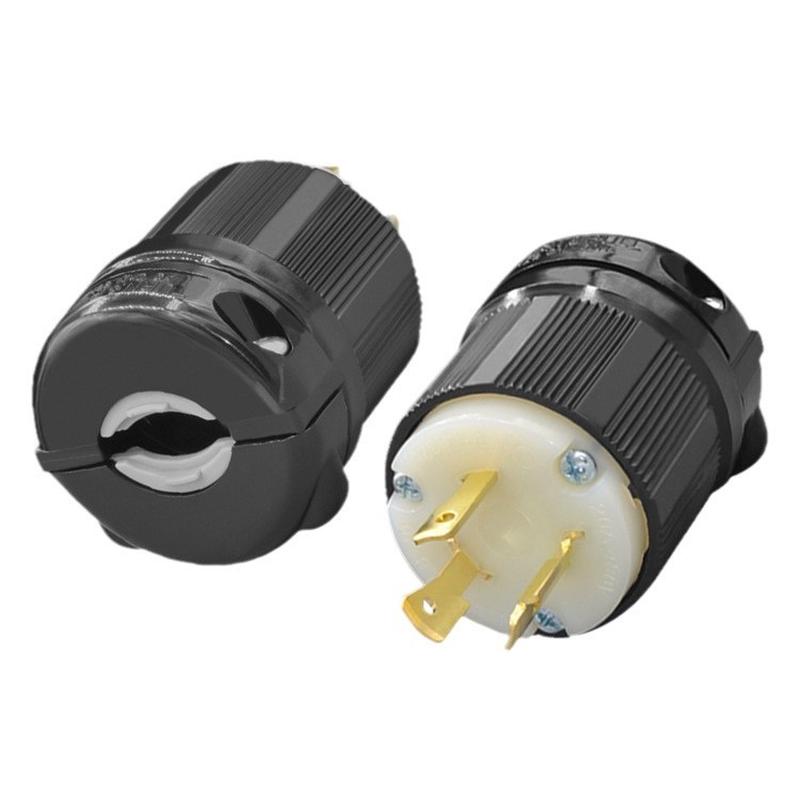 现货nemal8-20p锁美式防松工业插头20a480v三极式接线电源插头