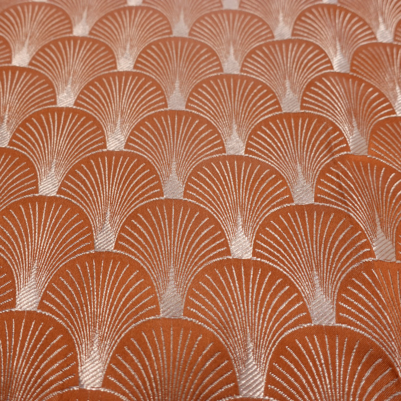 现代新中式孔雀开屏面料提花面料红木家具抱枕坐垫桌旗沙发高精密