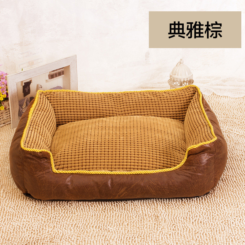 厂家可拆洗冬季保暖玉米粒狗窝宠物窝泰迪金毛狗床狗垫全现货