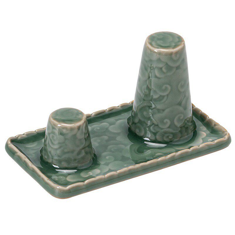 青瓷祥云晾壶架盖置盖紫砂茶壶陶瓷壶盖置物架家用茶道零配托配件