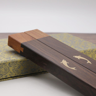 黑檀木酸枝拼接镇纸实木实木书法用品镶嵌文房四宝办公镇纸