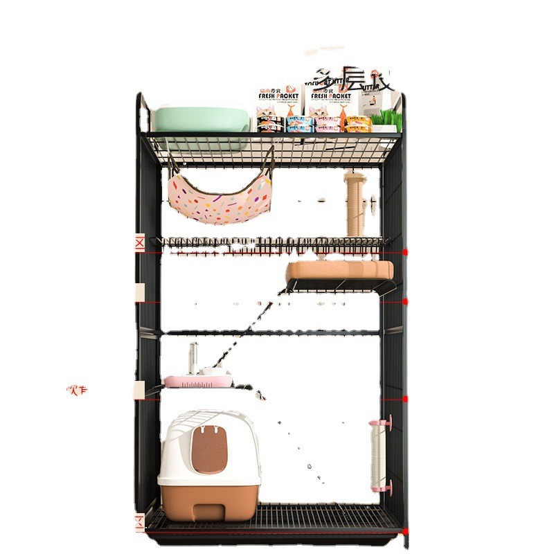 猫别墅猫笼三层大号猫窝加粗加固厕所一体式笼子宠物猫咪用品厂家