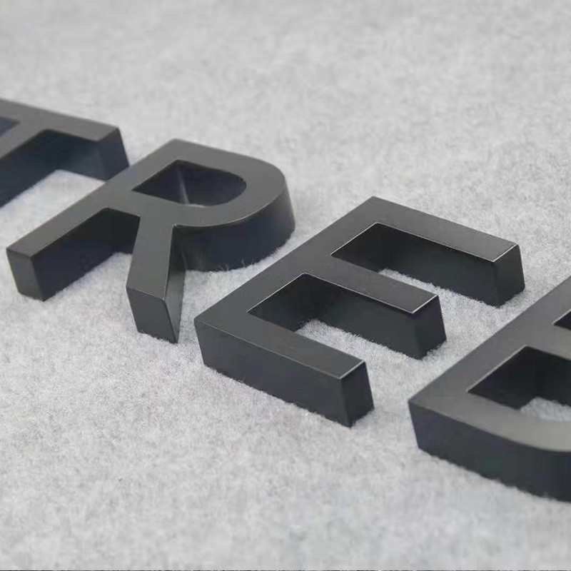 双装饰不锈钢广告牌 平面拉丝金箔字勇牌 公司logo门头金属招牌